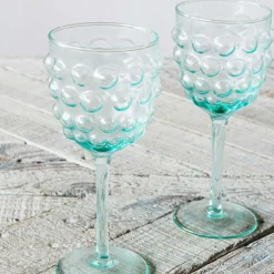Graham & Green Glassware<Set of Four Bubble Wine Glasses