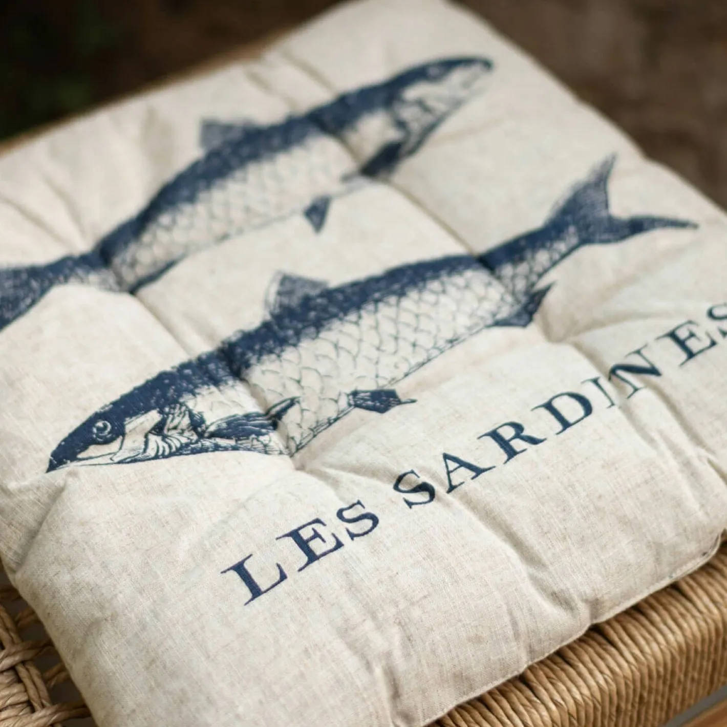 Graham & Green Seat Pads & Bed Rolls|Seat Pads & Bed Rolls<Set of Four La Mer Print Seat Pads