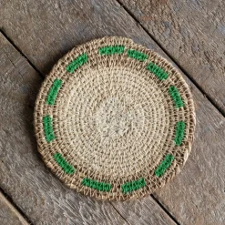 Graham & Green Outdoor Dining|Placemats, Coasters & Trays<Set of Four Miro Green Dash Coasters