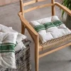 Graham & Green Seat Pads & Bed Rolls|Seat Pads & Bed Rolls<Set of Four Olive Stripe Seat Pads