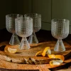 Graham & Green Glassware<Set of Four Rooftop Clear Wine Glasses