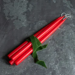 Graham & Green Candle Holders & Candles<Set of Four Tapered Red Candles