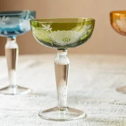 Graham & Green Glassware<Set of Six Peony Coupe Glasses