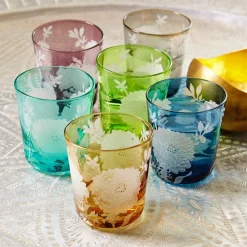 Graham & Green Outdoor Dining|Glassware<Set of Six Peony Glasses