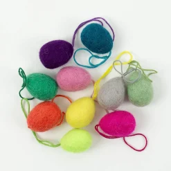 Graham & Green Decorative Accessories<Set of Ten Colourful Egg Hanging Decorations