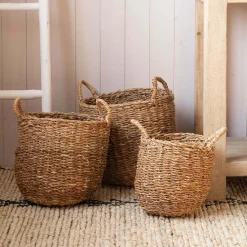 Graham & Green Laundry Baskets<Set of Three Seagrass Baskets