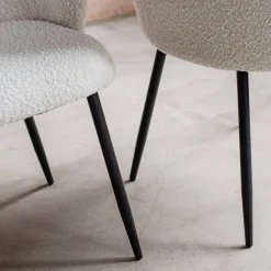 Graham & Green Dining Chairs<Set of Two Benji Boucle Dining Chairs