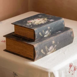 Graham & Green Household Storage<Set of Two Black Floral Storage Boxes