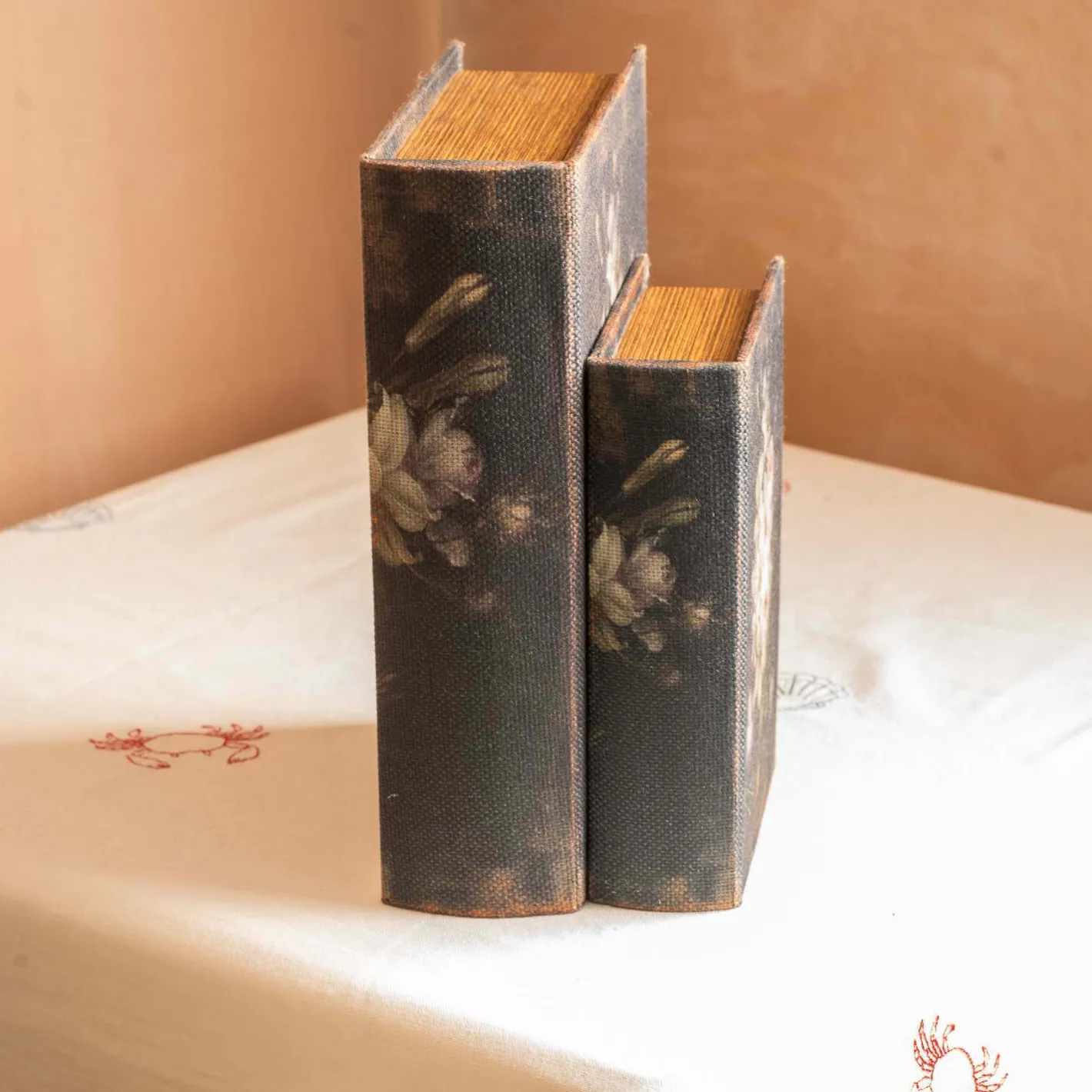 Graham & Green Household Storage<Set of Two Black Floral Storage Boxes