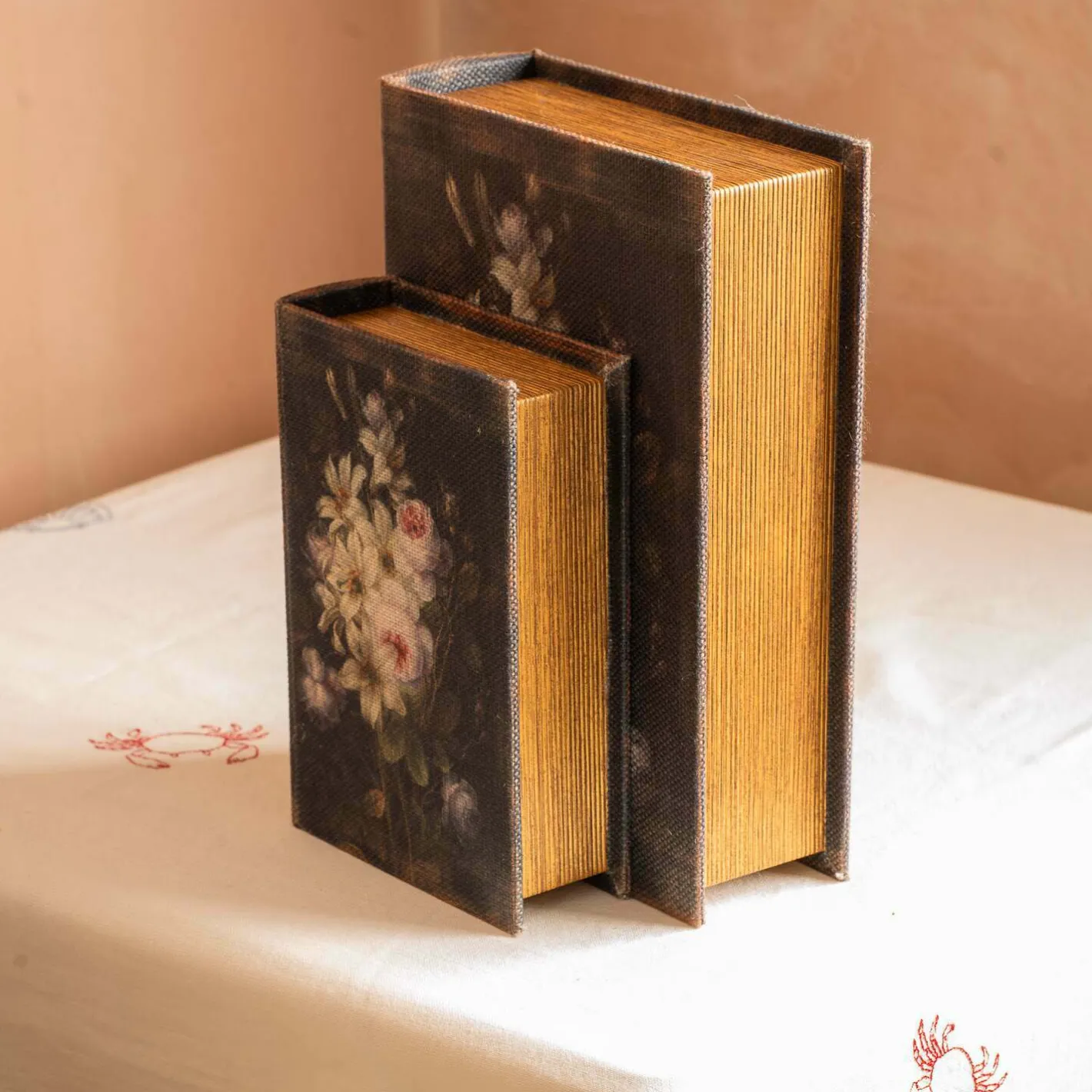 Graham & Green Household Storage<Set of Two Black Floral Storage Boxes
