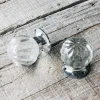 Graham & Green Knobs & Handles<Set of Two Glass and Chrome Spiral Melon Door Knobs