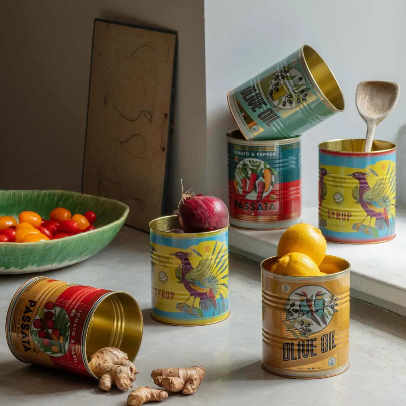 Graham & Green Outdoor Dining|Kitchen Accessories<Set of Two Olive Oil Tins