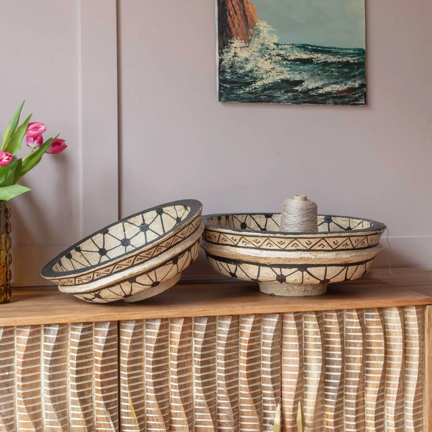 Graham & Green Decorative Accessories<Set of Two Papier Mache Bowls