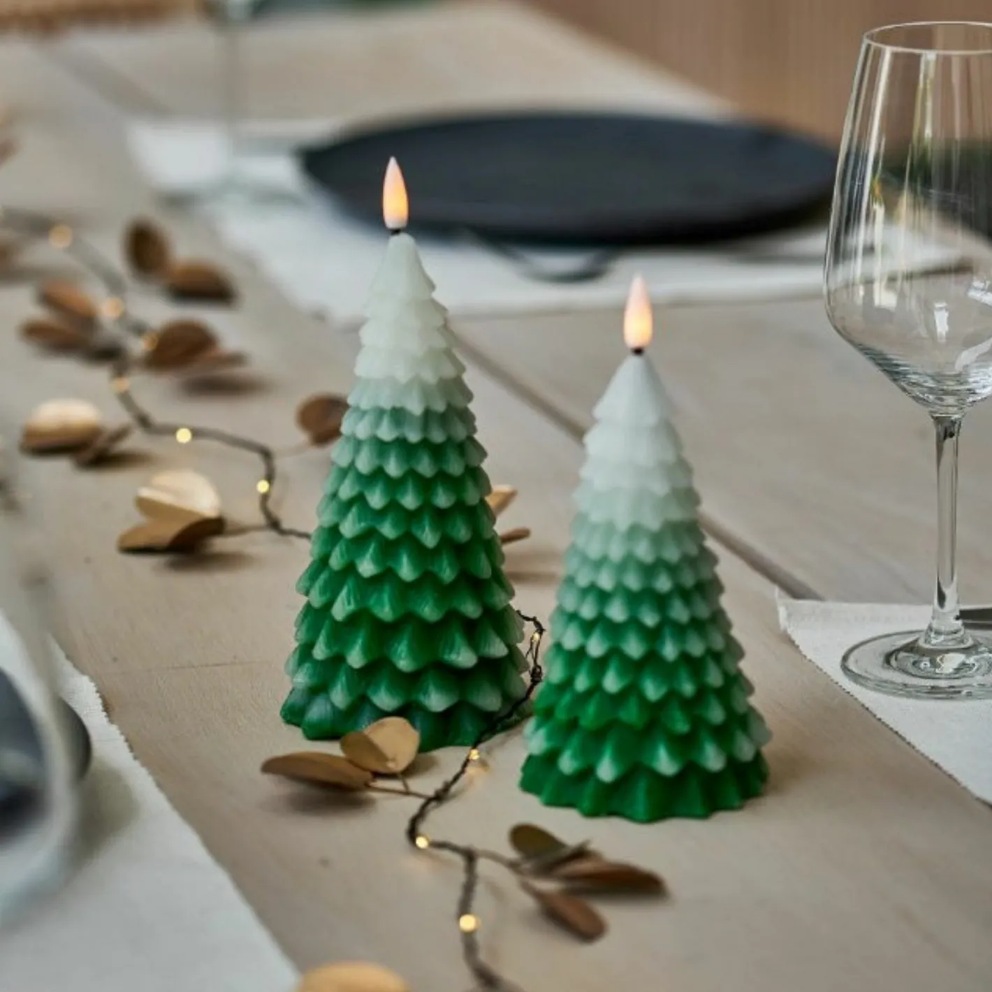 Graham & Green String Lights<Set of Two Winter Tree LED Candles