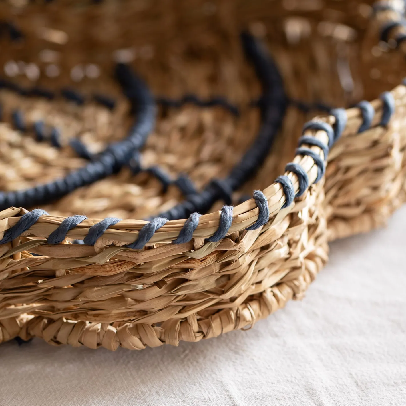 Graham & Green Decorative Accessories|Household Storage<Set of Two Woven Shell Trays