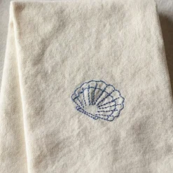 Graham & Green Table Cloths & Napkins|Table Cloths & Napkins<Shell Embroidered Cotton Napkin