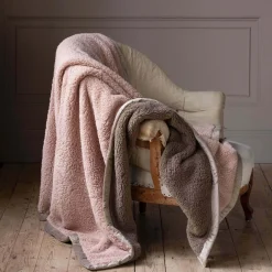 Graham & Green Sofa Throws|Throws & Blankets<Sherpa Throw Blush