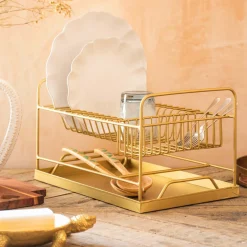 Graham & Green Kitchen Accessories<Short Gold Dish Rack