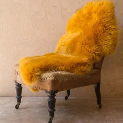 Graham & Green Sheepskins & Hides<Single Mustard Sheepskin