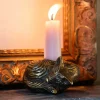 Graham & Green Candle Holders & Candles<Sleeping Fox Antiqued Brass Candle Holder
