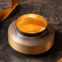 Graham & Green Candle Holders & Candles<Small Brass and Gold Urn Tea Light Holder