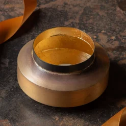 Graham & Green Candle Holders & Candles<Small Brass and Gold Urn Tea Light Holder