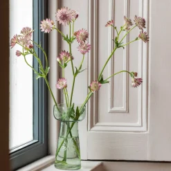 Graham & Green Vases & Plant Pots<Small Etched Floral Green Glass Vase