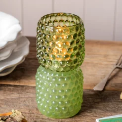 Graham & Green Candle Holders & Candles<Small Green Stack Tealight Holder