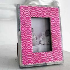 Graham & Green Photo Frames<Small Pink Bone Photo Frame