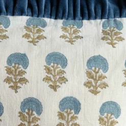 Graham & Green Sofa Cushions|Cushions<Small Rectangular Velvet Frill Block Printed Cushions