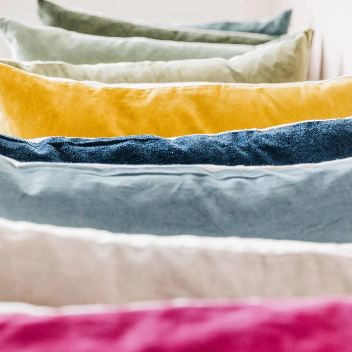 Graham & Green Sofa Cushions|Cushions<Small Velvet and Linen Backed Cushions