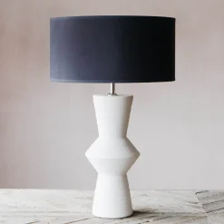Graham & Green Table Lamps<Small White Cyrus Ceramic Lamp