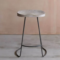 Graham & Green Stools<Small Wood And Iron Stool
