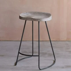 Graham & Green Stools<Small Wood And Iron Stool