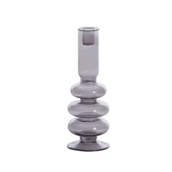 Graham & Green Candle Holders & Candles<Smoke Grey Bubble Candle Holder