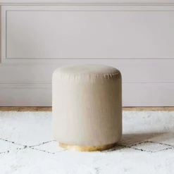 Graham & Green Footstools|Footstools<Sofia Linen Stool