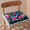 Graham & Green Seat Pads & Bed Rolls|Seat Pads & Bed Rolls<Songbird Navy Velvet Seat Pad