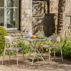 Graham & Green Garden Tables & Sets|Garden Tables & Sets<Square Moss Green Garden Dining Table