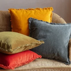 Graham & Green Sofa Cushions|Cushions<Square Stonewashed Velvet Cushions
