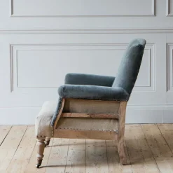 Graham & Green Armchairs<Stanley Deconstructed Velvet and Linen Armchair