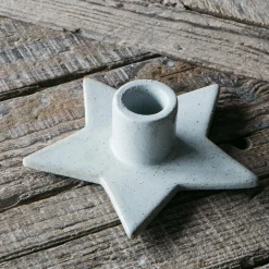 Graham & Green Candle Holders & Candles<Star Ceramic Candle Holder