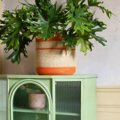 Graham & Green Laundry Baskets<Striped Red Basket