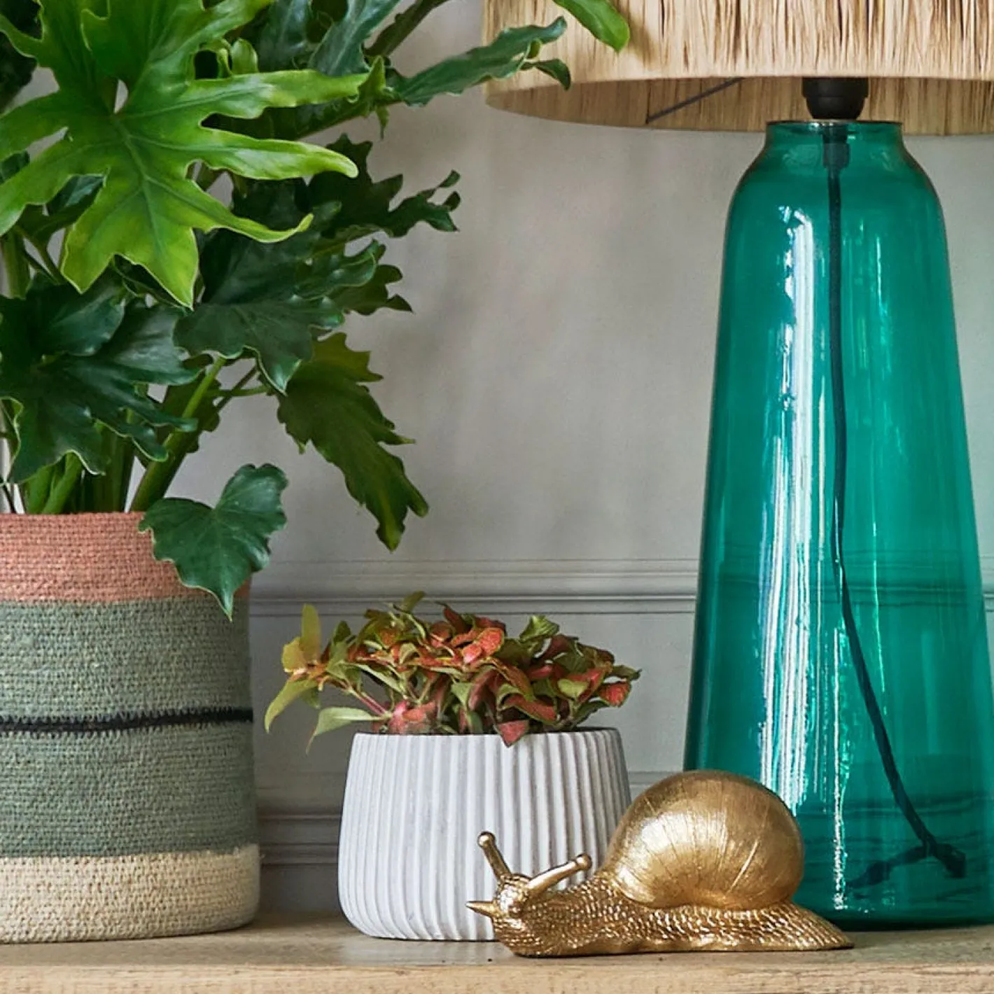 Graham & Green Vases & Plant Pots|Household Storage<Striped Rust and Green Basket
