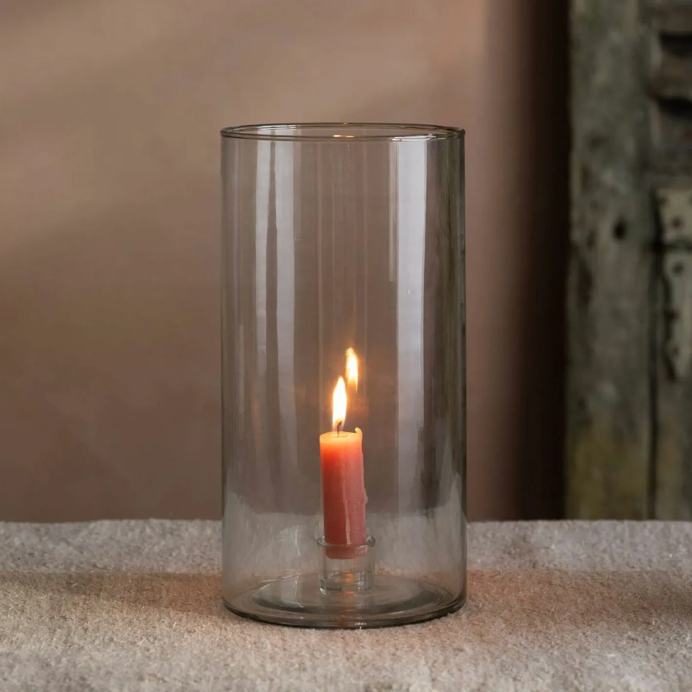 Graham & Green Candle Holders & Candles<Tall Clear Glass Candle Holder