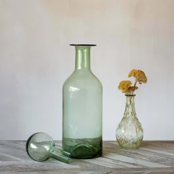 Graham & Green Decorative Accessories<Tall Green Glass Bottle