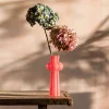 Graham & Green Vases & Plant Pots<Tall Scalloped Pink Glass Vase