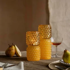 Graham & Green Candle Holders & Candles<Tall Yellow Stacked Bubble Tealight Holder