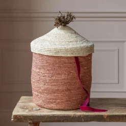 Graham & Green Laundry Baskets<Terracotta Woven Basket with Lid