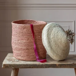 Graham & Green Laundry Baskets<Terracotta Woven Basket with Lid