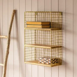 Graham & Green Shelves & Bookcases|Bathroom Accessories<Three Shelf Iron Wall Rack